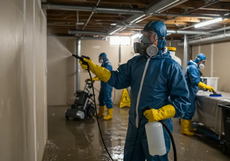 Basement Sanitization and Antimicrobial Treatment process in Kalaoa, HI