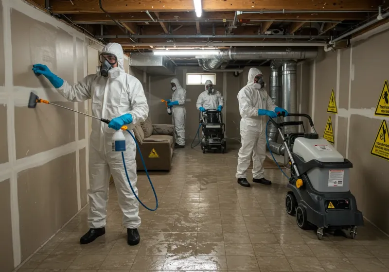 Basement Moisture Removal and Structural Drying process in Kalaoa, HI